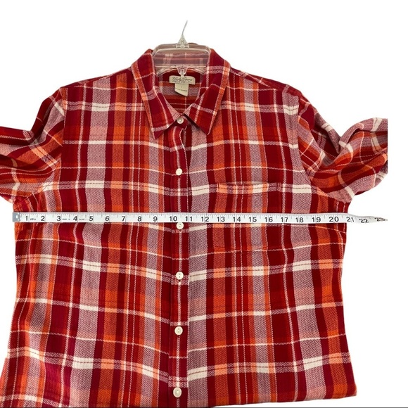 Lucky Brand Red Multi-Color Plaid Long Sleeve Button Up Shirt - Sz L - Picture 13 of 14
